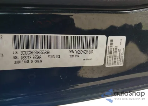 2013 Dodge Charger Sxt из США, поврежденный, VIN 2C3CDXHG5DH555690